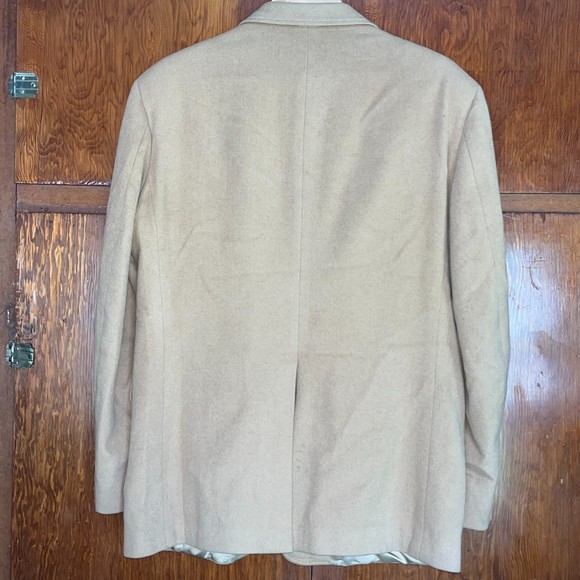 Vintage Michael/Sterns Camel Blazer Jacket Wooden Button Sport Coat Men's 43 - Picture 2 of 8